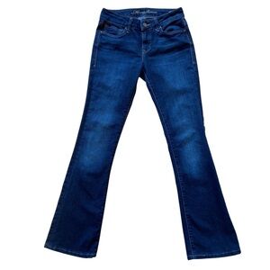 Mavi Jeans Ashley mid-rise slim bootcut medium dark blue stretchy denim size 24